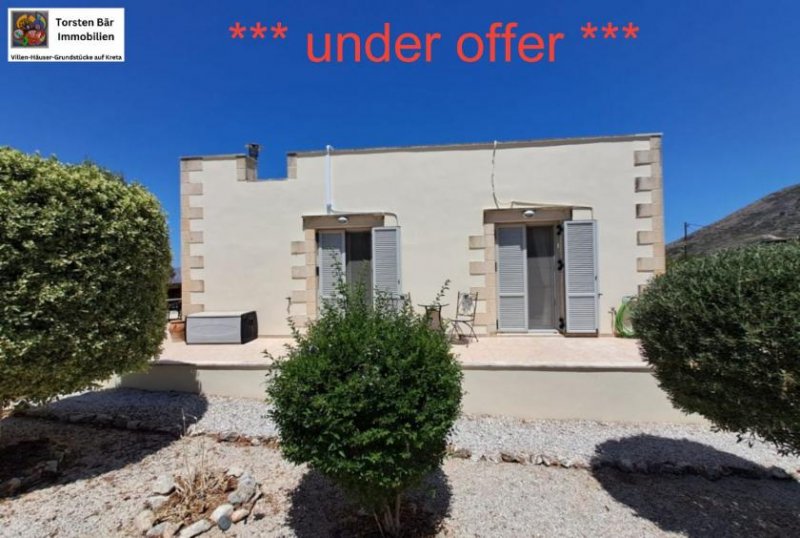Drapanos Kreta, Drapanos Freistehender Steinbungalow mit 3 Schlafzimmern und 2 Bädern, großem Garten und Meerblick.*** under offer ***